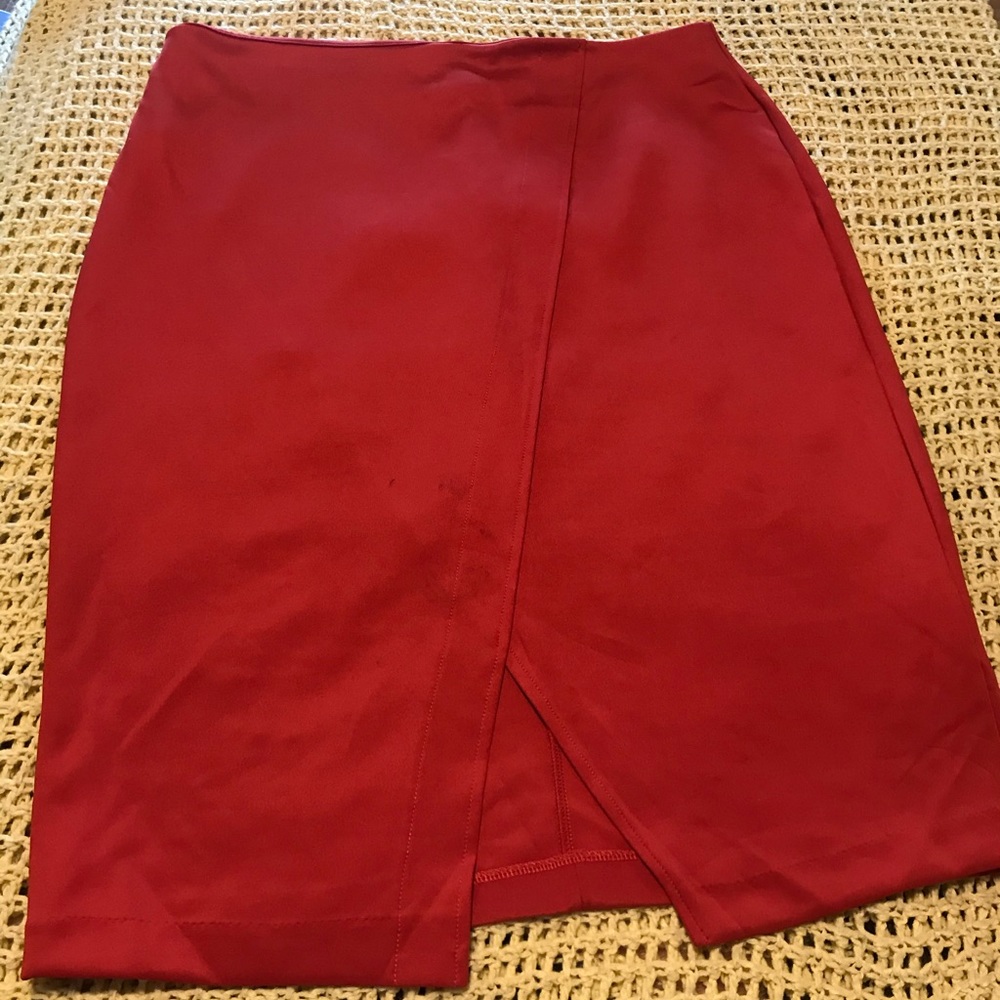 New York & Co tomato orange, pencil skirt